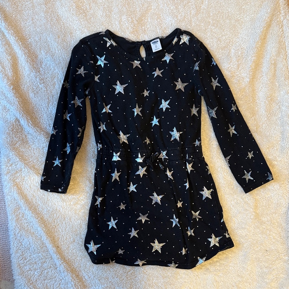 Old Navy Black Dress with Silver Stars